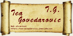 Tea Govedarović vizit kartica